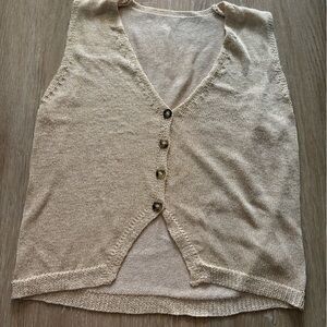 Women's Cream Sweater Vest